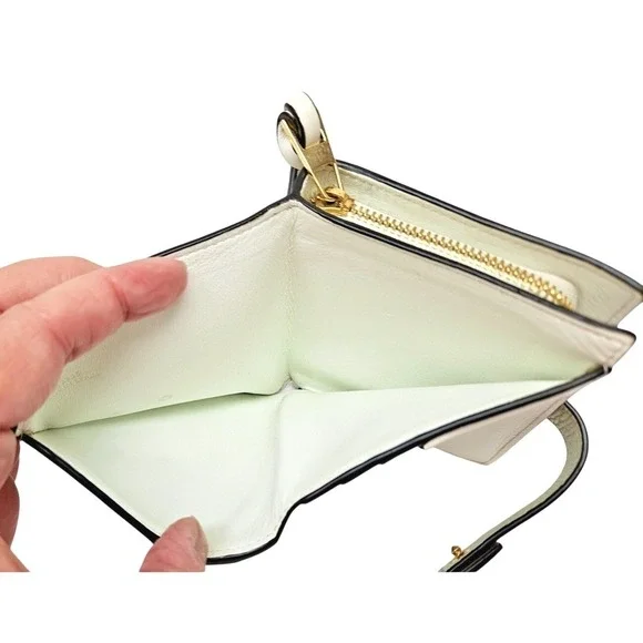 LOEWE Puzzle Bifold Wallet Leather Matcha Green Beige SET Box + Booklet AUTH - Picture 9 of 13